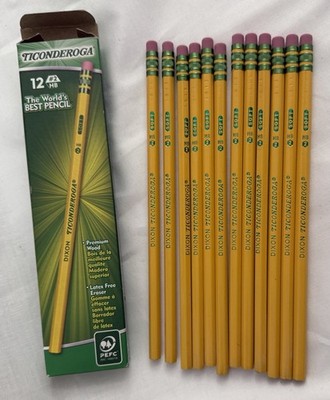 Vintage Dixon Ticonderoga Pencils No. 2 HB Soft 12 Count NIB