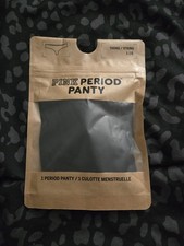 Victoria Secret Pink Period Panty Thong Style Black Color Size Large
