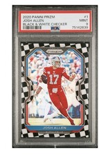 2020 Panini Prizm #1 Josh Allen Black & White Checker Board PSA 9 (Case Hit)