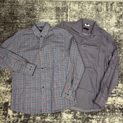 Konvolut aus 2x Eterna Modern Fit Herren Muster Langarm Hemd Shirt L/41