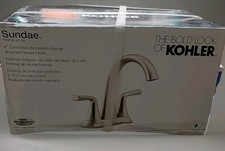   KOHLER Sundae 4" Centerset Brushed Nickel Bathroom Faucet