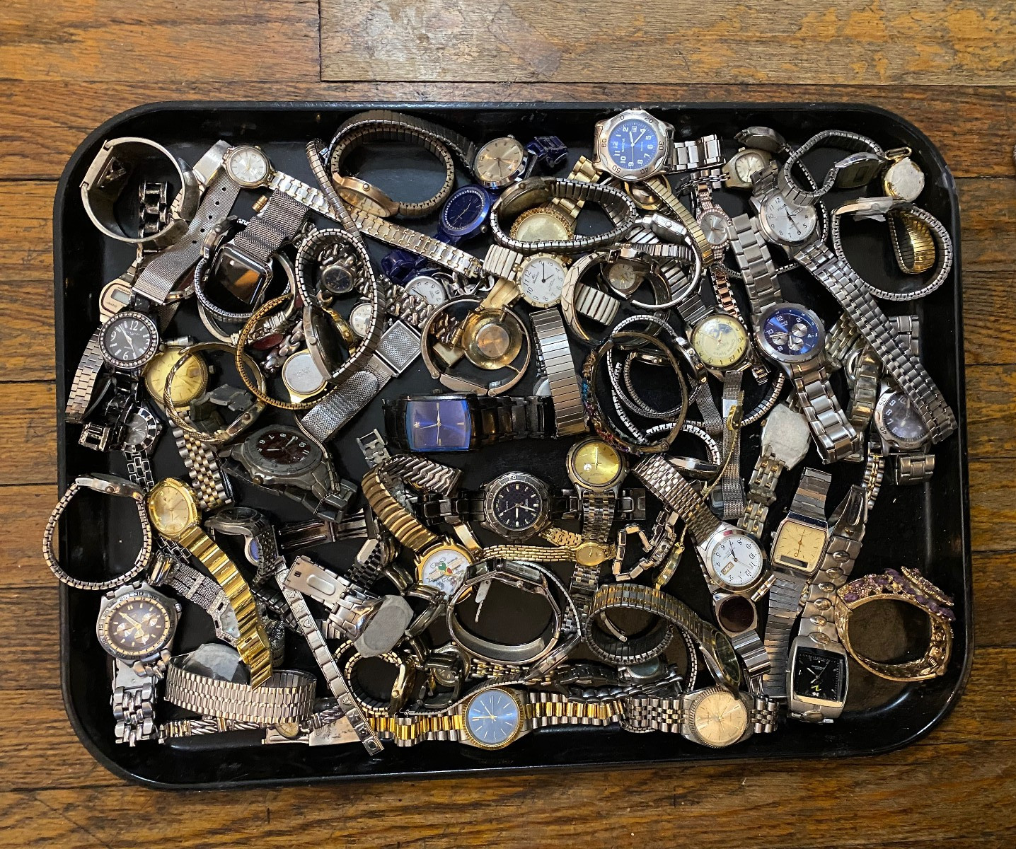 BRAND++ Repair 8lbs+  Watches Run Tone Vintage-Now Gold Metal Huge Some &amp; Lot - vintagewatches.pk