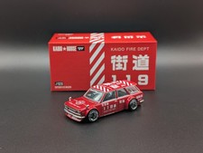 Open Box 1:64 MINI GT Kaido House Datsun 510 Wagon Fire Dept V1 Red #020