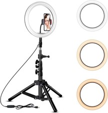 Aro De Luz LED Para Fotografia Maquillaje Para Celular Con Tripode Y Soporte