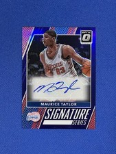 2017-18 panini Donruss Optic Maurice Taylor #59 Purple Prizm auto autograph JJ