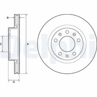 2X Delphi Bremsscheibe BG4700C FüR 308 SW Peugeot 2 THP 110 130 Vti Bluehdi 100
