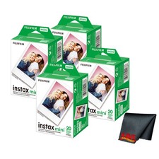 Fujifilm Instax Mini Instant Camera Film 80 Exposure  Cleaning Cloth