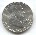 1960- FRANKLIN HALF DOLLAR-90% SILVER- LOT # 330