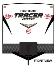 2018 Prime Time Tracer BREEZE Travel Trailer - Front Cap RV Decals