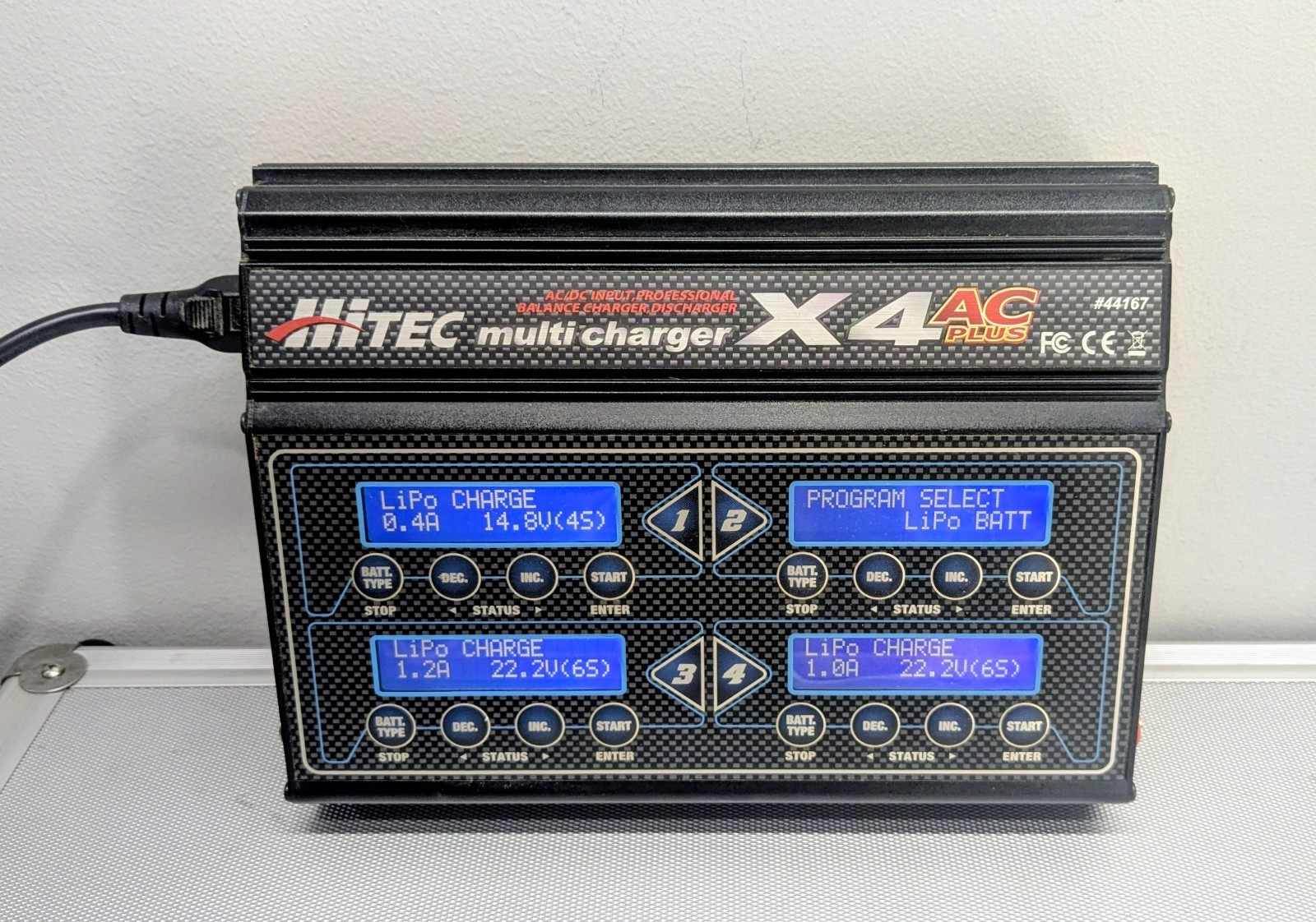 HiTEC X4 AC Plus LiPo Battery Multi Charger 4 Channel AC/DC #44167