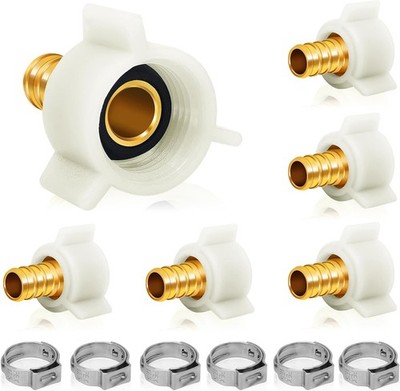  Swivel Adapter, Female NPT Swivel Adapter Brass Crimp Fittings,RV PEX Plumbing 