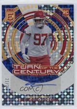 2023 Donruss Elite Turn of the Century Blue 21/25 Felix Anudike-Uzomah Auto 7gk