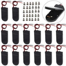 (Pack of 50) CR2032 Battery Holder Coin Cell Battery Holder with Leads, 2 x 3...