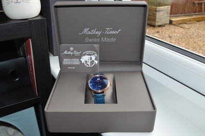 SO4) Mathey-Tissot H1886QAB Edmond Blue Dial Quartz Movement Watch