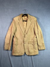 Pioneer Wear Vtg Golden Collection Western Leather Blazer Tan Blazer Cowboy 44
