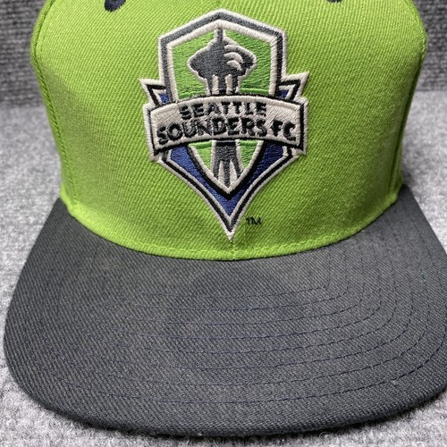 Seattle Sounders FC Kapelusz Czapka Zatrzask Back Zielony Czarny MLS Herb piłkarski Adidas Męski - Zdjęcie 3 z 11