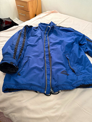 Killtec Herren Windbreaker Jacke blau Gr. XL Reißverschluss Stehkragen Logo