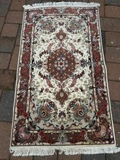 Top Quality Handmade Floral Oriental Accent Rug, Fine Silk & Wool, 3'x4'