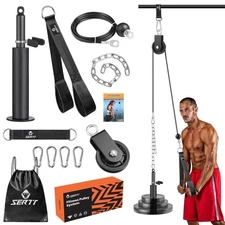 SERTT Weight Cable Pulley System Gym, with Upgraded 2 in 1 Loading Pin,for Tr...