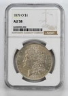 Certified 1879-O Morgan Silver Dollar NGC AU58 $1