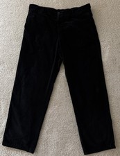 Vintage Giorgio Armani Collezioni Mens 40x33" Velvet Trousers Black Pants