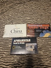 Lot of Three National Geographic Maps - Afghanistan Australia China