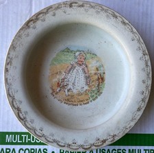 Vintage Baby Plate D.E. McNicol Nursery Rhymes Cereal Bowl