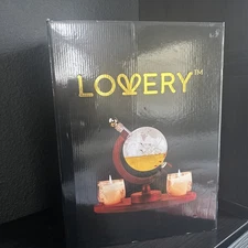 Whiskey Decanter Globe with 2 Whiskey Glasses and Stones - for Liquor Scotch