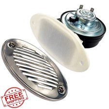 12V Stainless Steel Boat Horns 125DB Marine Sound