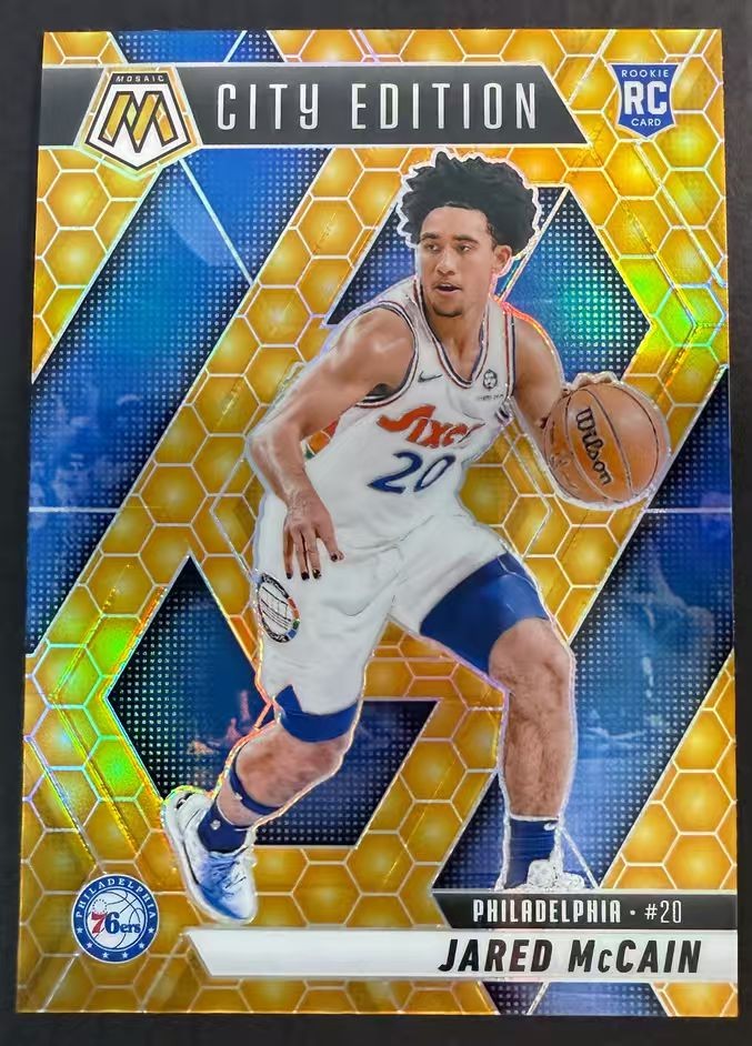 Jared Mccain 2024-25 Panini Mosaic Honeycomb City Edition RC 76ers #277