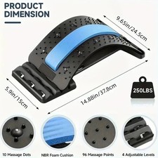 Back Stretcher Spine Board Pain Relief Lumbar Support Corrector Adjustable Ortho