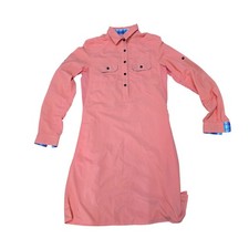 Kuhl Mountain Culture Womens Coral Shirt Dress Long Sleeve Nylon Size Small