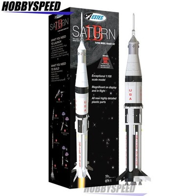 ESTES SATURN 1B FLYING MODEL ROCKET KIT SKILL: MASTER rocketry nasa EST7251 NEW