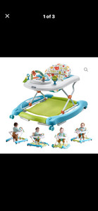 Vevor 4-in-1 Baby Walker Foldable Activity Center Adjustable Height 6-24 Month
