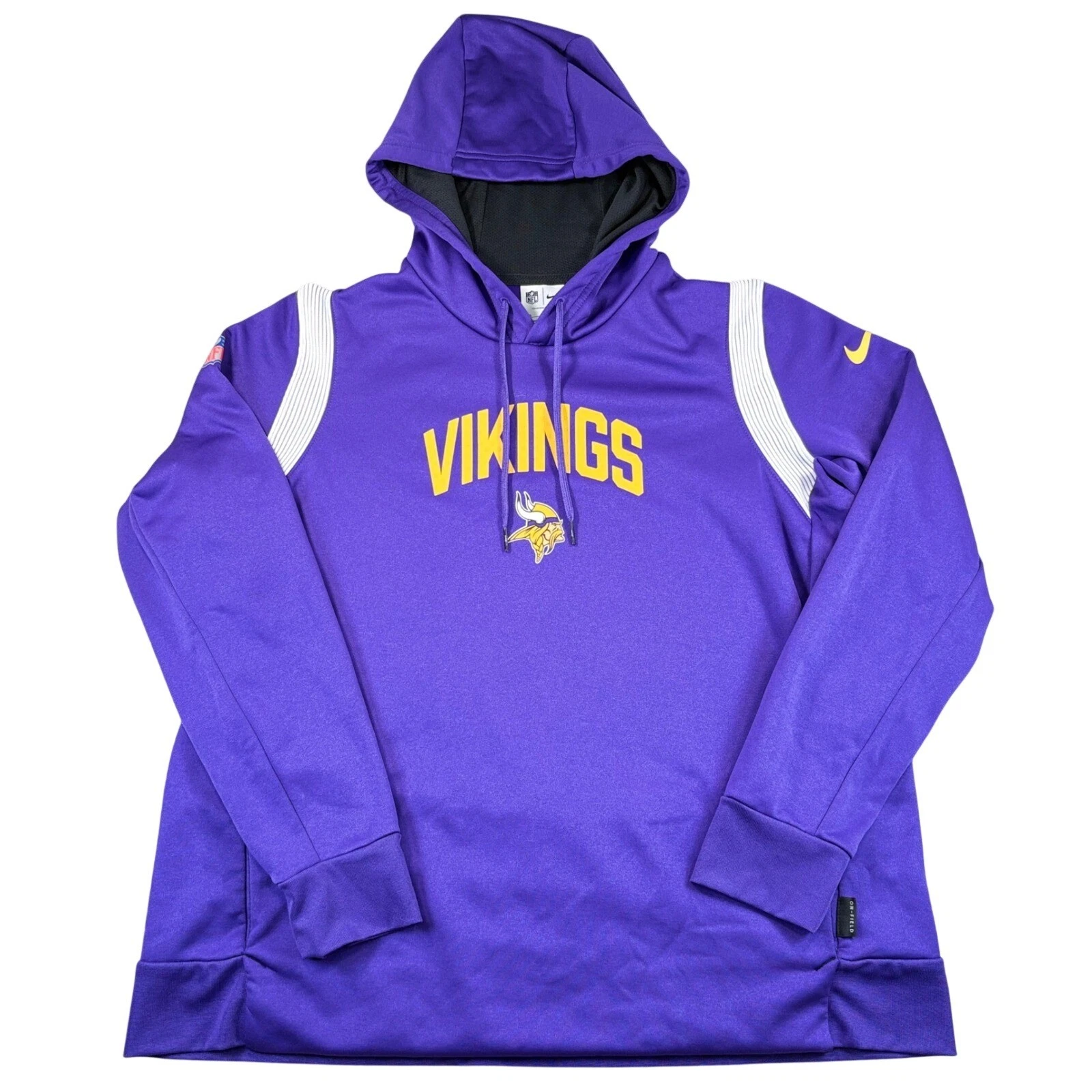 Nike Minnesota Vikings Hoodie Mens XL Therma-FIT Purple NFL Sideline Sweatshirt