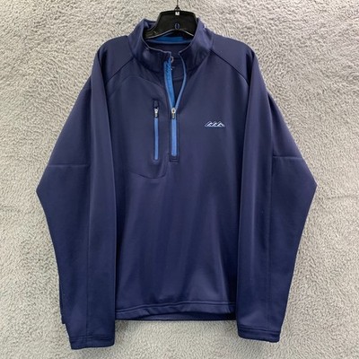 ZERO RESTRICTION Sweater Mens Size XL Pullover 1/4 Zip Blue Extra Large