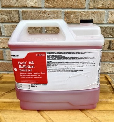Ecolab 6100536 Oasis 146 Multi-Quat Sanitizer Disinfectant 2.5 Gallons 3/2028