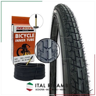 BIKE TIRE AND INNER TUBE KIT 28 700 X 35 37 622 28 X 1 5/8 1 3/8 PREST 48