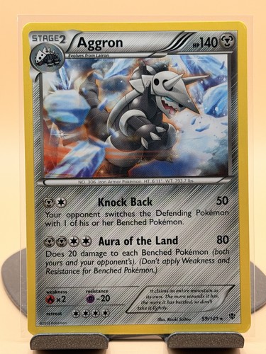 2013 Pokemon Aggron 59/101 Plasma Blast Rare 140HP Knock Back