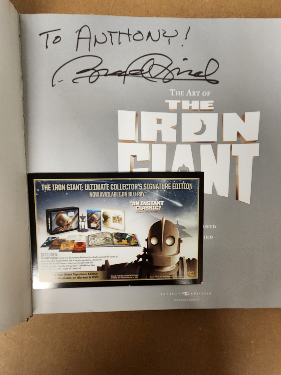 The Art of the Iron Giant by Ramin Zahed Signed By Brad Bird