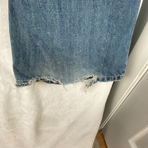 Vintage Mossimo Supply Co Jeans Mens 40X30 Blue Denim Bootcut Distressed Zip Fly - Picture 13 of 14