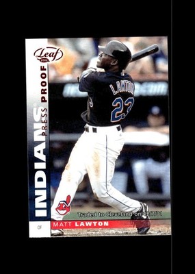 2002 Leaf Press Proofs Red #126 Matt Lawton Cleveland Indians