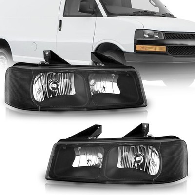 Pair Headlights Assembly For 2003-2023 Chevy Express / GMC Savana 1500 2500 3500