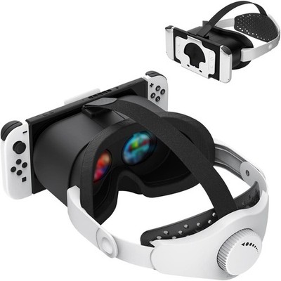 VR Headset for Nintendo Switch / OLED VR Glasses w/ Adjustable Lens Head Strap