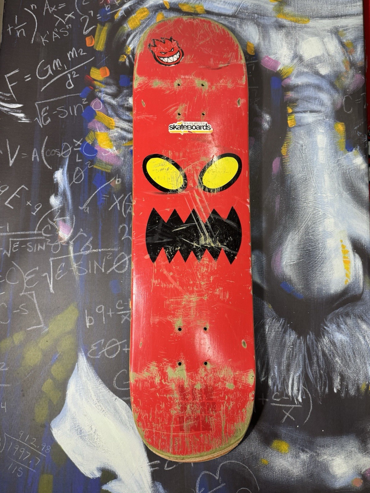 8.0&rdquo; Toy Machine Red Monster Face Skate Deck