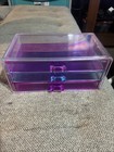Iridescent Acrylic Cosmetic Storage Organizer 3- Clear Drawers Shift In Color — photo 1
