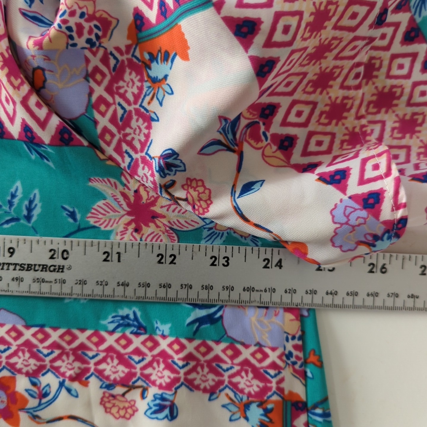 Andree Unit Emerald Lined Patchwork Look Mini Dre… - image 4