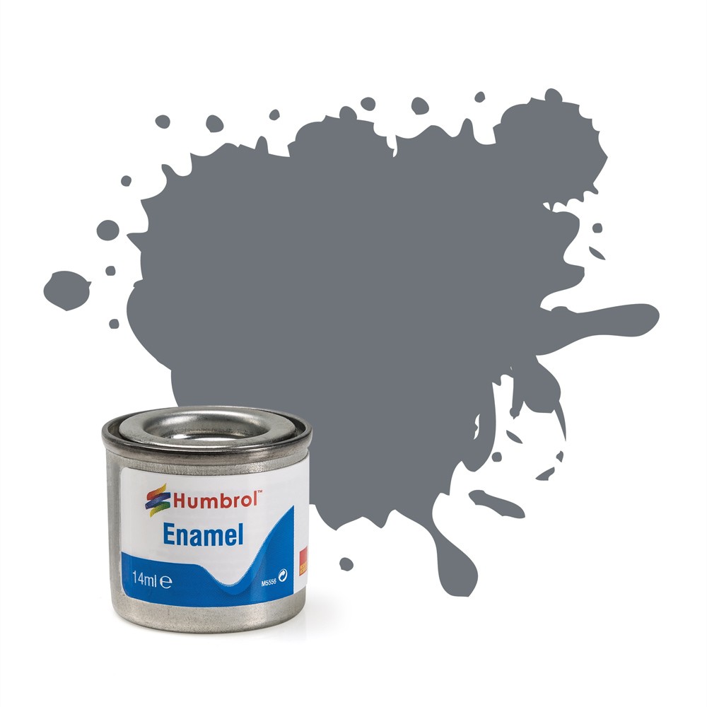 Humbrol AA1780 Enamel Satin Finish Paint Sea Grey 164 Modellers Paint 14ml Tin