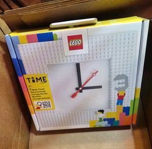 LEGO Wall Clock MOC (My Own Creation) White 5010226 Square Gift Home Decor