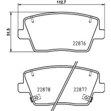 Hella Bremsbeläge hinten für Hyundai I30